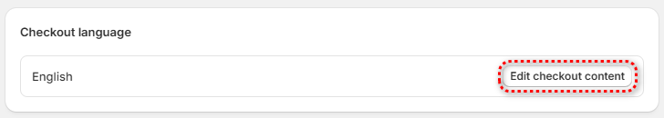 Edit checkout contact button