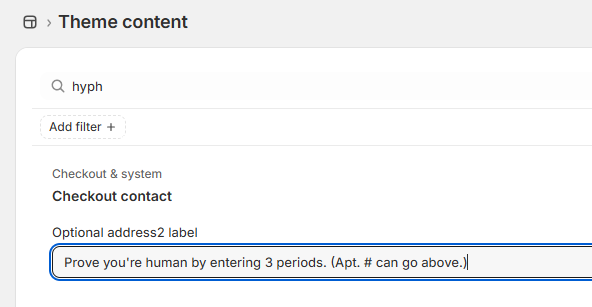 Optional address2 label