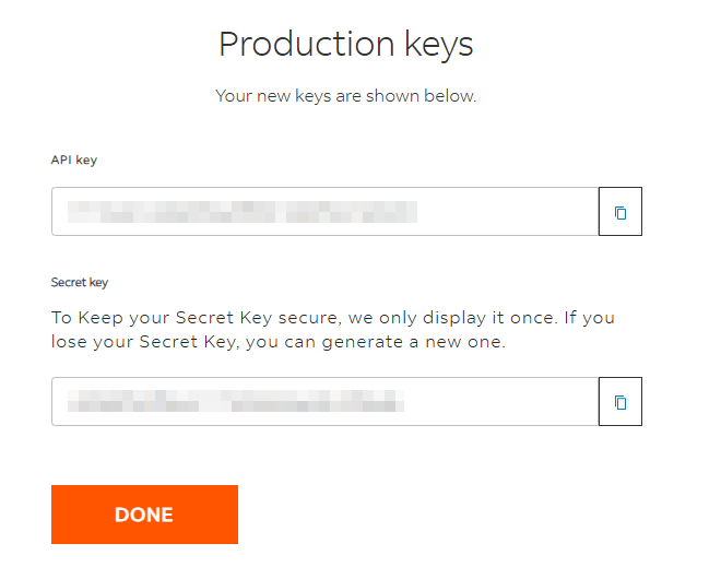 FedEx Production Keys