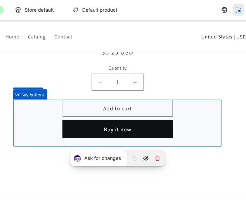 Buy buttons section